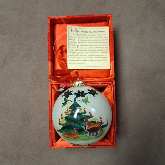 Painted Glass Ornament Christmas Tree Ornament - Picture 1 of 7